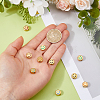 10Pcs 5 Colors 304 Stainless Steel Enamel Beads STAS-DC0017-42-3