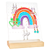 Transparent Acrylic Slant Back Earring Display Stands EDIS-WH0035-20B-02-1