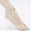 Stainless Steel Satellite Chain Anklets AJEW-AN00423-4