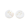 Natural Freshwater Shell Charms SHEL-N027-10G-3