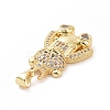 Brass Cubic Zirconia Pendants ZIRC-K089-15G-01-3