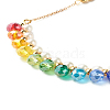 Shell Pearl & Faceted Glass Beads Pendant Necklace for Teen Girl Women X1-NJEW-TA00012-2