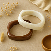2Pcs 2 Colors Imitation Marble Acrylic Bangle for Women BJEW-HY0002-04A-3