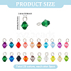 100Pcs 20 Colors Acrylic Pendants PALLOY-PH01746-2