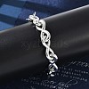 304 Stainless Steel Infinity Link Chain Bracelets for Women Men BJEW-F488-53B-P-3