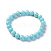 Unisex Natural Howlite Stretch Bracelets BJEW-L667-01-2