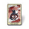 Valentine'S Day Cartoon Creative Cute Black-And-White Cat The Lovers Tarot Card Enamel Pins JEWB-Q039-01A-1