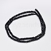 Faceted Rondelle Natural Black Spinel Bead Strands A-G-F289-42A-2