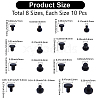 80Pcs 8 Styles Silicone Bottle Seal Plug FIND-GF0008-90-2