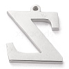 Tarnish Resistant 304 Stainless Steel Letter Pendant Rhinestone Settings STAS-J028-01Z-2