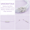 60Pcs Stainless Steel Wire Necklace Cord DIY Jewelry Making TWIR-UN0001-14-5