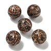 Natural Leopard Skin Jasper Round Ball Figurines Statues for Home Office Desktop Decoration G-P532-02A-20-1