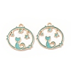 Alloy Enamel Pendants ENAM-M052-04G-C-2