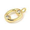 Rack Plating Brass Micro Pave Cubic Zirconia Pendants KK-A200-24G-O-2