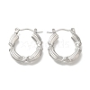 304 Stainless Steel Ring Hoop Earrings for Women EJEW-S227-72P-1