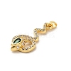 Brass Micro Pave Cubic Zirconia Pendants KK-C108-01E-G-2