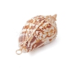 Natural Conch Shell Copper Wire Wrapped Pendants PALLOY-TA00200-5