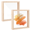 Wooden Picture Frame with Transparent Acrylic Blank Sheet AJEW-WH0528-27-1