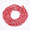 Electroplate Glass Beads Strands EGLA-T013-04H-2