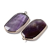 Natural Amethyst Pendants G-G063-02B-2