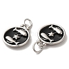 304 Stainless Steel Enamel Pendants STAS-A080-43P-05-2