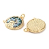 Brass Micro Pave Clear Cubic Zirconia Pendants KK-S048-04G-2