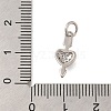 Rack Plating Brass Micro Pave Cubic Zirconia Pendants KK-I716-12P-3