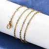 304 Stainless Steel Cable Chain Necklaces STAS-O053-07G-3