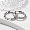 Brass Micro Pave Cubic Zirconia Huggie Hoop Earrings EJEW-K083-36P-B-1