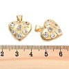 Brass Pave Clear Cubic Zirconia Pendants KK-U009-05C-G-3