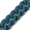 Handmade Rubberized Style Acrylic Curb Chains AJEW-JB00755-6