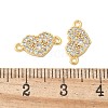 Brass Micro Pave Cubic Zirconia Connector Charms KK-U056-43G-3