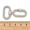 Non-Tarnish 304 Stainless Steel Screw Carabiner Lock Charms STAS-C092-07P-3