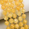 Dyed Imitation Jade Glass Beads Strands GL-Z001-02B-04-1