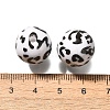 Printed Opaque Acrylic Beads OACR-S043-07G-2