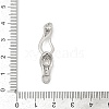 Brass Micro Pave Clear Cubic Zirconia S-Hook Clasps KK-G526-13P-3