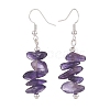 Natural Amethyst Chips Beaded Jewelry Set X-SJEW-JS01232-03-6