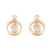 Brass Pave Clear Cubic Zirconia Charms KK-N231-338-2