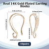 10 Pairs Brass Earring Hooks KK-BBC0025-12A-2