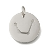 Anti-Tarnish 304 Stainless Steel Pendants STAS-M074-02K-P-1