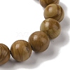 10mm Round Natural Wood Lace Stone Braided Bead Bracelets BJEW-C067-01C-17-4