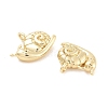 Snail Rack Plating Brass Charms KK-G512-13G-2