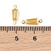 SHEGRACE Brass Pave Cubic Zirconia Trapezoid Connector Charms XGRQ2O758-444C-G-3