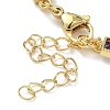Rectangle Brass Pave Cubic Zirconia Link Chain Bracelets for Women BJEW-P385-05G-04-3