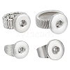 4Pcs 4 Styles Alloy Interchangeable Snap Stretch Ring Settings RJEW-DR0001-06A-1