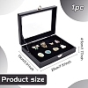 Rectangle PU Leather Badge Storage Presentation Boxes ODIS-WH0025-177-2