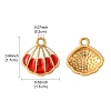 20Pcs 4 Colors Alloy Enamel Pendants ENAM-YW0003-98-2