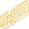 Anti-Tarnish Electroplate Glass Beads Strands GLAA-T025-8mm-12F-1