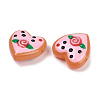 Handmade Heart Lampwork Beads Strands LAMP-P069-04B-07-4