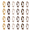 48Pcs 6 Colors Brass Clip-on Earring Converters Findings KK-CJ0001-61-5